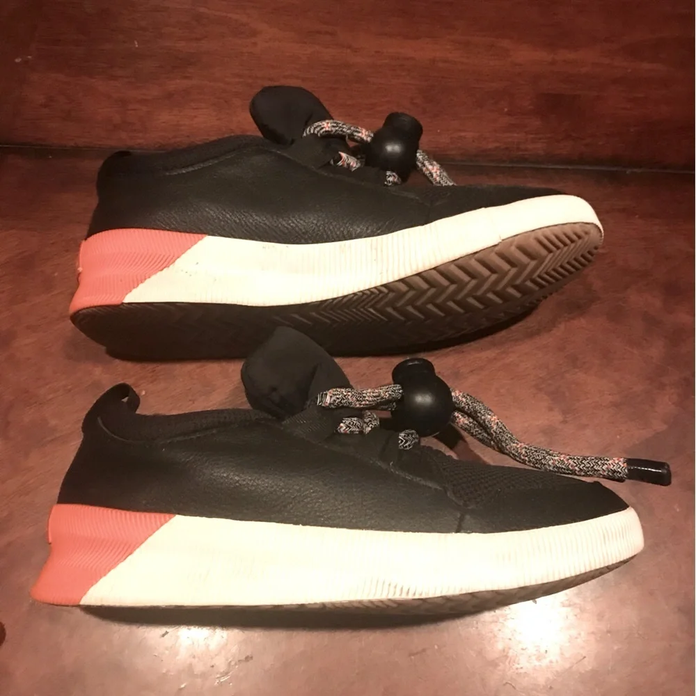 Sorel Out N About Street Sneaker Black White Orange 4277-010 Women’s Size 9 - Picture 10 of 15